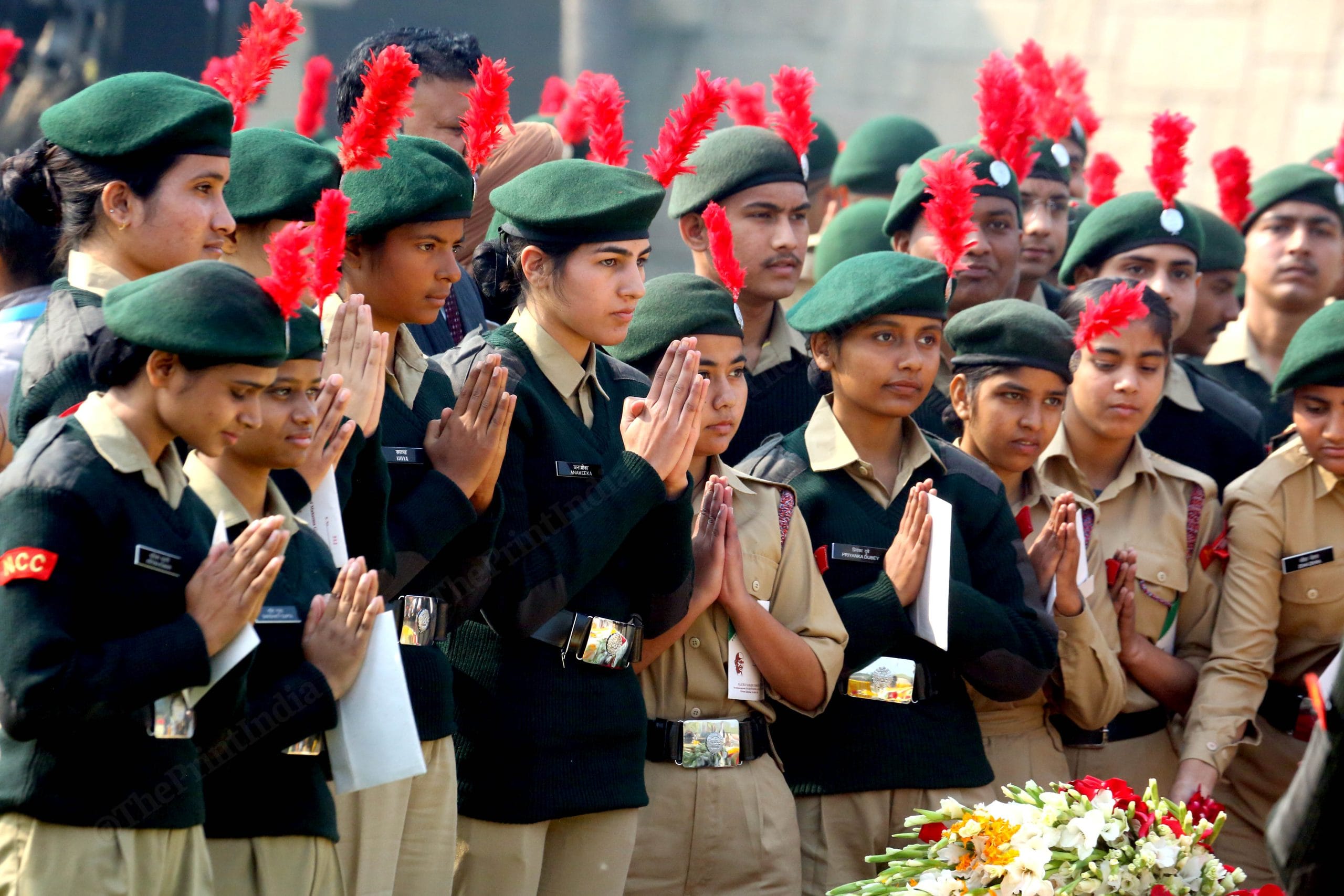 NCC cadets pay homage to Mahatma Gandhi | Photo: Praveen Jain | ThePrint