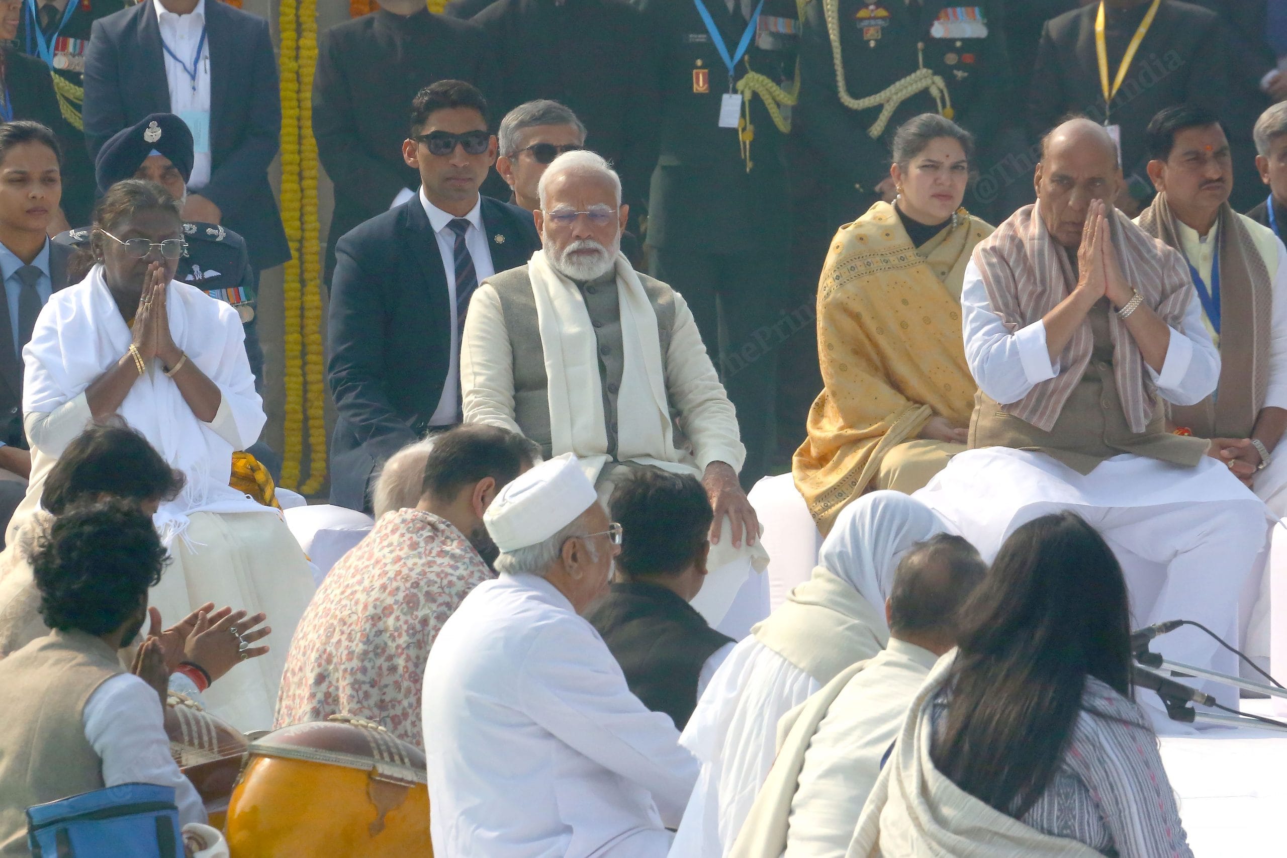 President Droupadi Murmu, PM Modi and Rajnath Singh | Photo: Praveen Jain | ThePrint