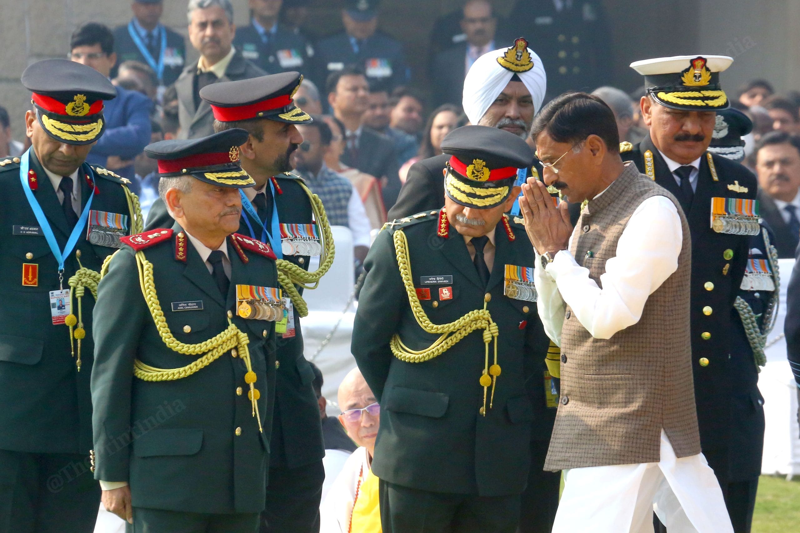 Defence MoS Sanjay Seth pays tribute | Photo: Praveen Jain | ThePrint
