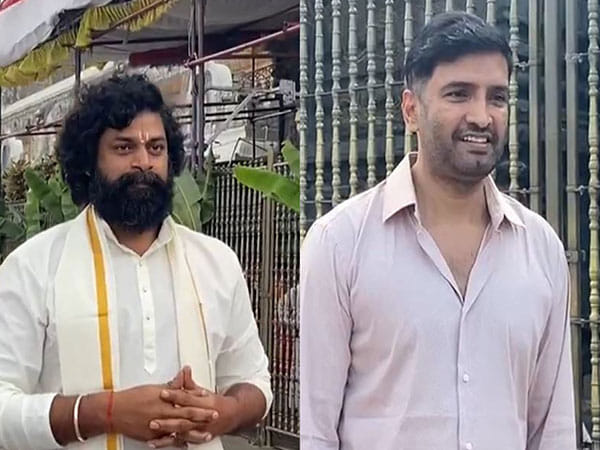 Actors Shri Tej, Santhanam visit Tirumala Temple on New Year