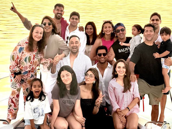 Alia, Ranbir pose with family on a yacht in Thailand, their daughter Raha makes cute appearance