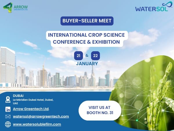 Arrow Greentech Ltd. to Showcase Water-Soluble Film packaging at ICSCE 2025 on Jan 21-22 