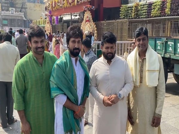 Thaman, Ashwin Babu offer prayers at Tirumala Temple 