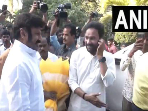 Union Minister G Kishan Reddy meets Nandamuri Balakrishna to congratulate him for being conferred with Padma Bhushan