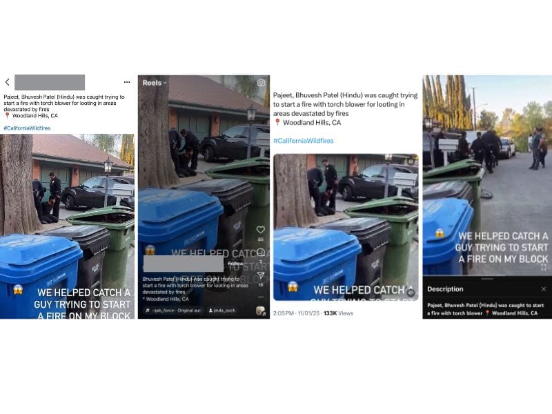 Screenshots of similar viral social media posts. (Source: Facebook/Instagram/X/YouTube/Modified by Logically Facts)
