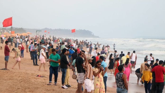 Goan residents dislike ’minibus tourists'—code for the lower-middle-class. They come for the beaches but don’t 'contribute to the economy' of the state. | ANI