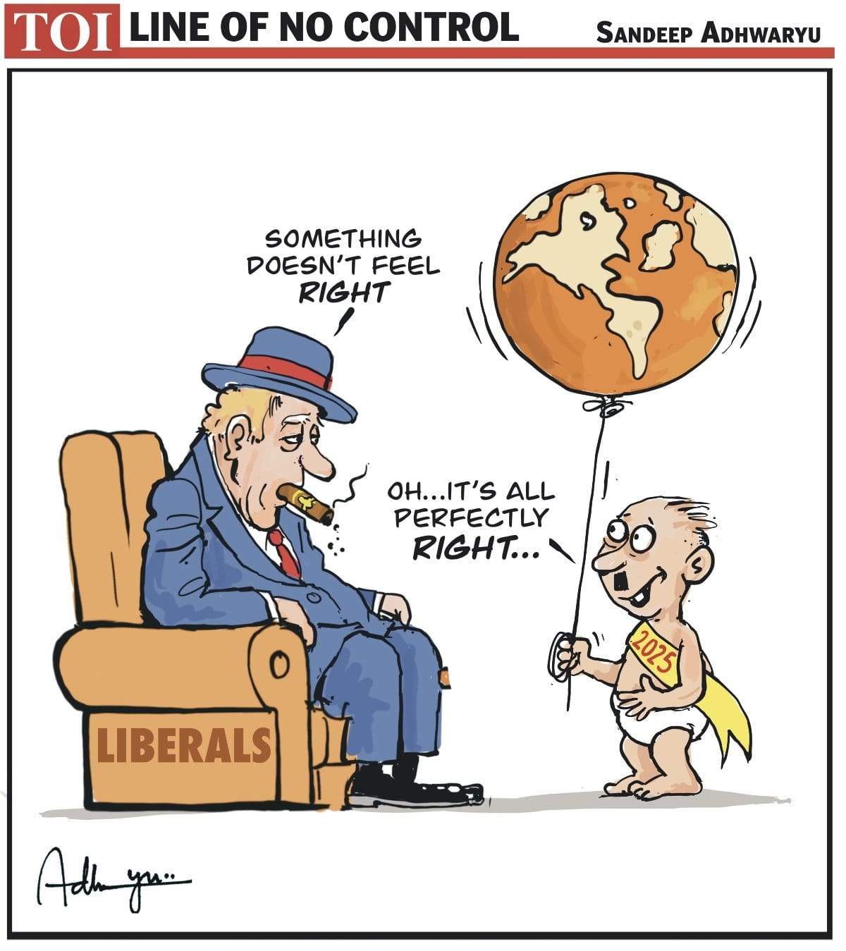 Sandeep Adhwaryu for The Times of India | X@CartoonistSan