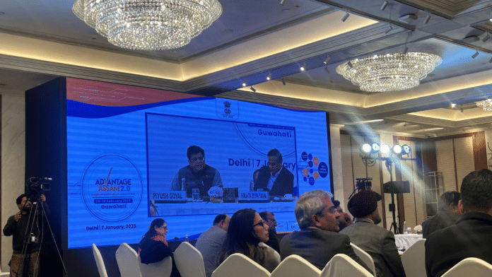 Union Minister Piyush Goyal and Assam CM Himanta Biswa Sarma at Assam Advantage 2.0 | Zenaira Bakhsh | ThePrint
