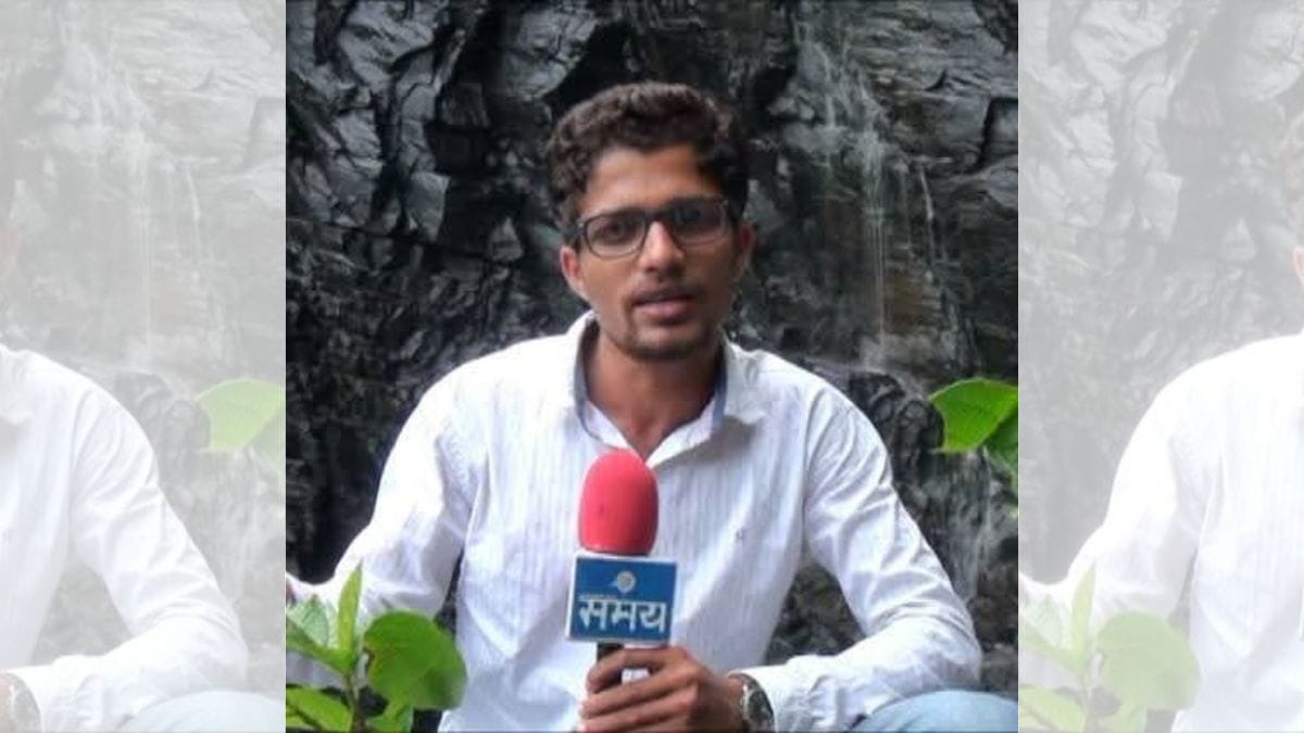 Mukesh Chandrakar reporting for Sahar Samay | Photo by special arrangement