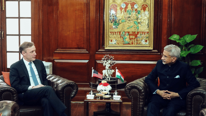 US National Security Advisor Jake Sullivan meets with External Affairs Minister S Jaishankar, in New Delhi on Monday, 6 January 2025. | ANI