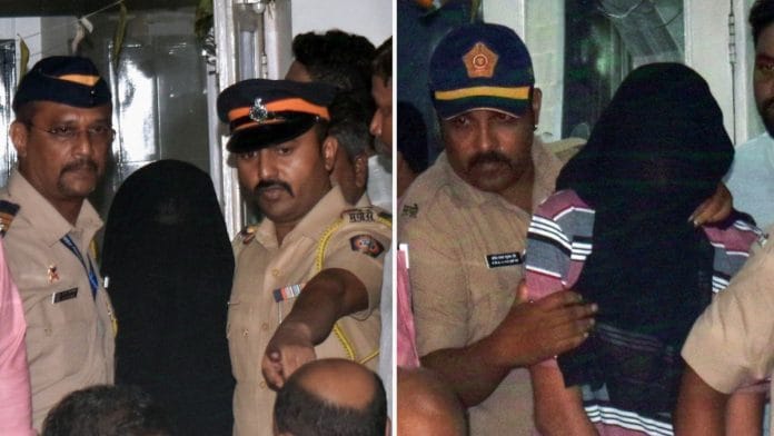 Police personnel escorting Gurmail Singh and Dharamraj Kashyap, two of the accused in Baba Siddique’s murder | ANI