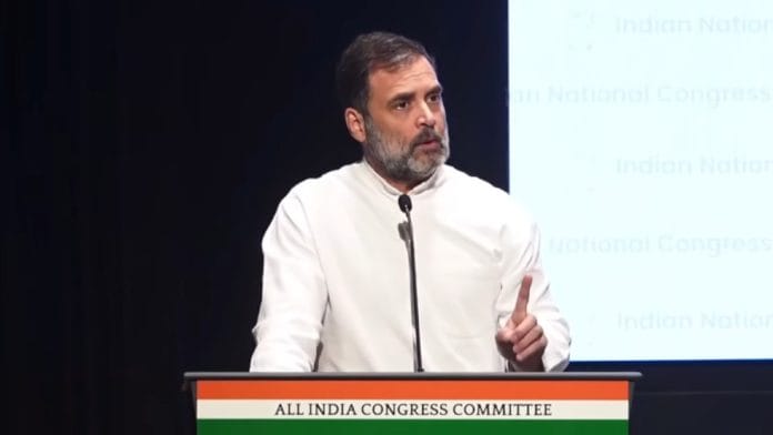 Congress MP Rahul Gandhi at inauguration of new party HQ in New Delhi, Wednesday | YouTube @Indian National Congress