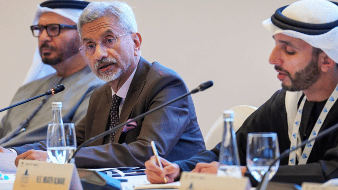 External Affairs Minister S. Jaishankar during the inaugural session of 'Raisina Middle East', in Abu Dhabi, UAE on 28 January 2025. | X\@DrSJaishankar