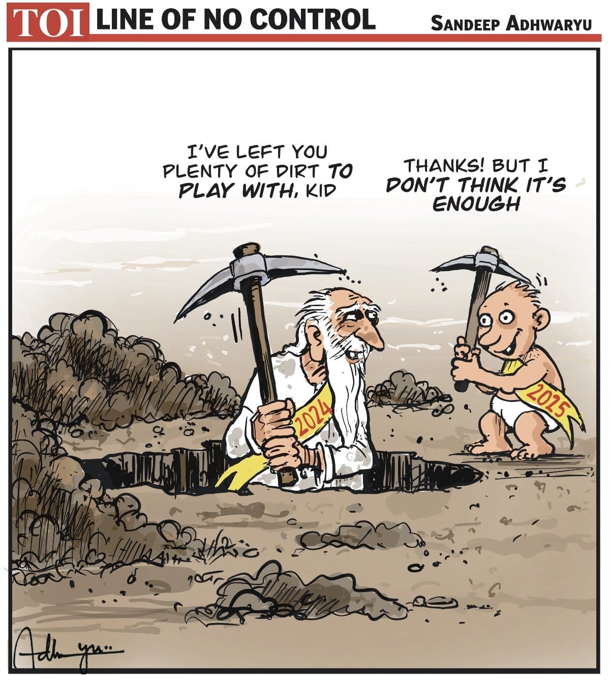 Sandeep Adhwaryu for Times of India | X: @CartoonistSan