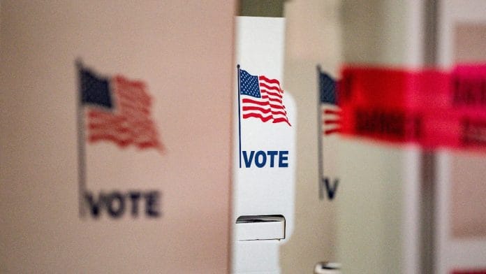 Voting booths stand during the 2024 U.S. presidential election on Election Day at the Detroit Police Department, Twelfth Precinct in Detroit, Michigan, U.S., November 5, 2024 | Representational image | Reuters