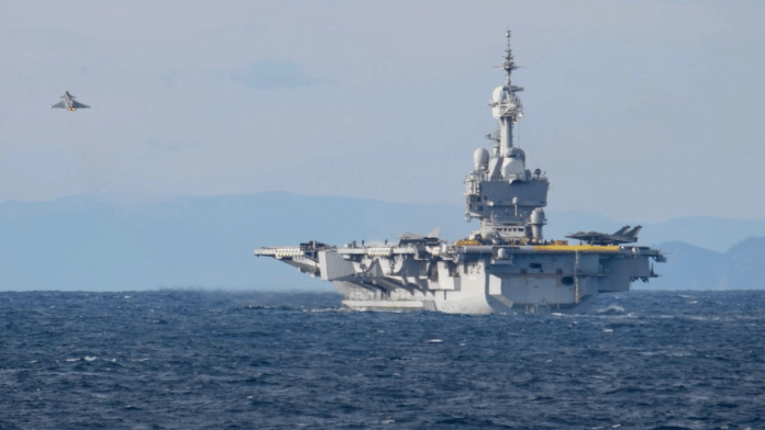 French carrier strike group with FNS Charles De Gaulle makes stopovers in India as part of its Mission CLEMENCEAU 25 | Pic credit: French Embassy