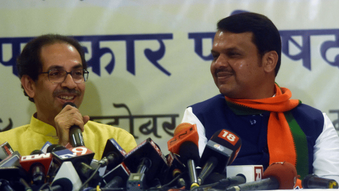 File photo of Shiv Sena (UBT) head Uddhav Thackeray and Maharashtra chief minister and BJP leader Devendra Fadnavis | ANI