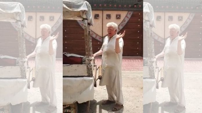 A screengrab from the 2021 video that shot Bagga to fame in Pakistan | X