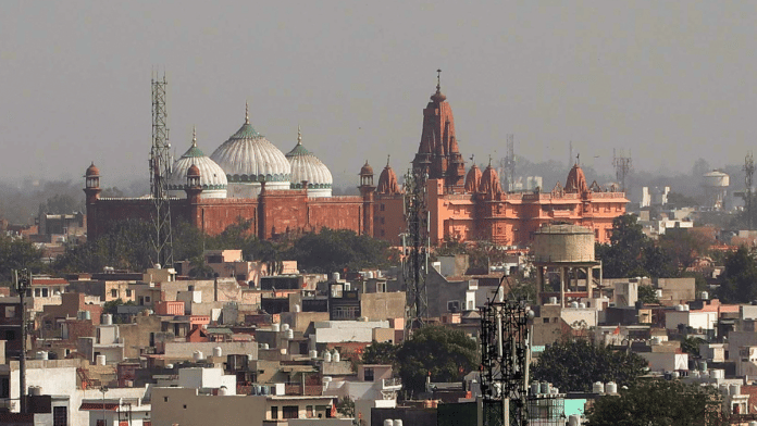 Panoramic view of the Krishna Janmasthan Temple Complex and Shahi Eidgah Mosque in Mathura | ANI File