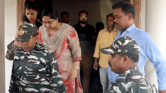 File photo of IAS officer Pooja Singhal being taken to an ED court | ANI