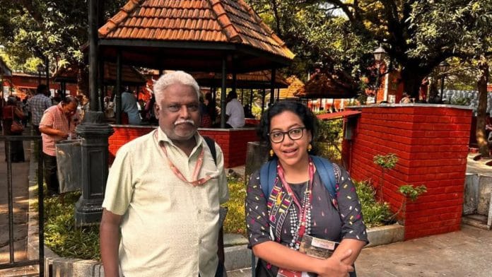 Software engineer Bahata Mukhopadhyay (R), one of the two Indians at the forefront of deciphering the Indus script, attended the International Seminar on the Centenary of the Discovery of the Indus Valley Civilisation in Chennai | Photo: Special arrangement