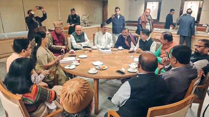 Waqf JPC members with panel chair Jagdambika Pal in New Delhi, Wednesday | ANI