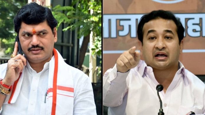 Dhananjay Munde (left) and Nitesh Rane | Photo: ANI