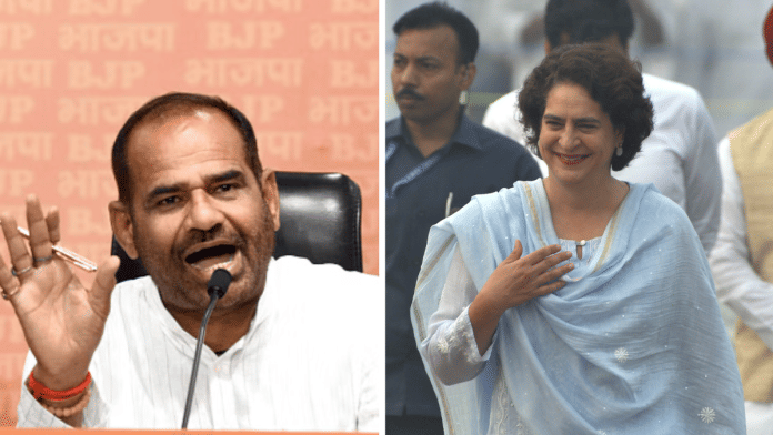 Bharatiya Janata Party candidate from Kalkaji assembly constituency, Ramesh Bidhuri (left) and Priyanka Gandhi (right) | ANI/Suraj Singh Bisht