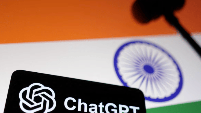 Indian flag, ChatGPT logo and gavel are seen in this illustration taken, on 22 January 2025. | Illustration | Dado Ruvic | Reuters