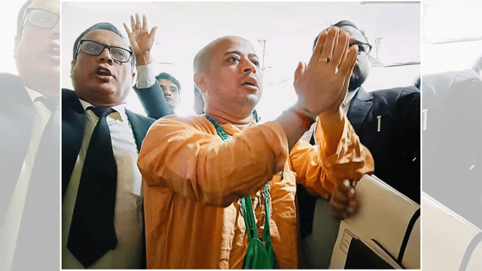 Chinmoy Krishna Das, Arrested ISKCON Leader | File Image: X/@hindu8789