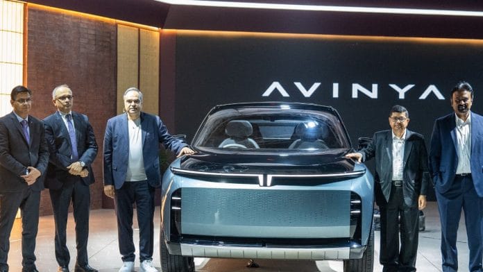 Avinya X electric concept at the 2025 Bharat Mobility Global Expo in Delhi. It signals Tata’s entry into the luxury segment | Photo: By special arrangement