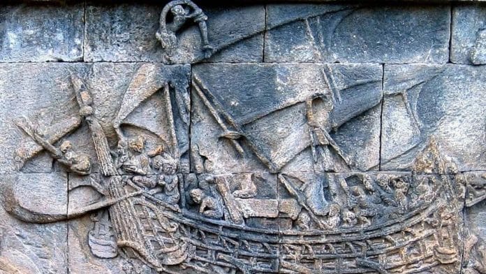 An ancient Indian naval ship