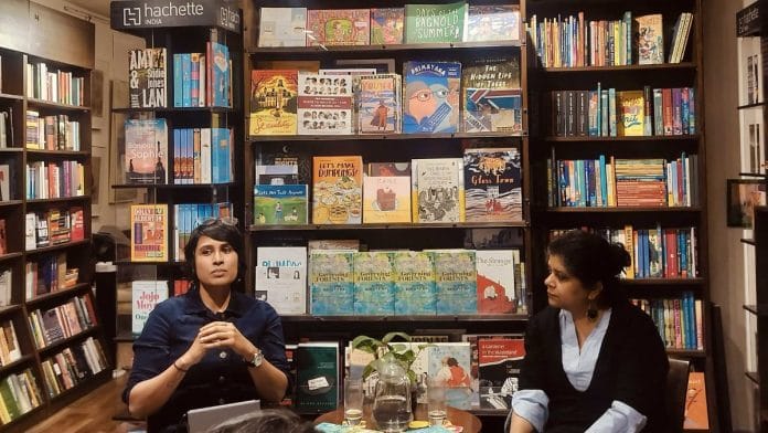 Arpitha Kodiveri (left) and Arpita Das at the launch of Kodiver's book Governing Forests. | Shubhangi Misra | ThePrint