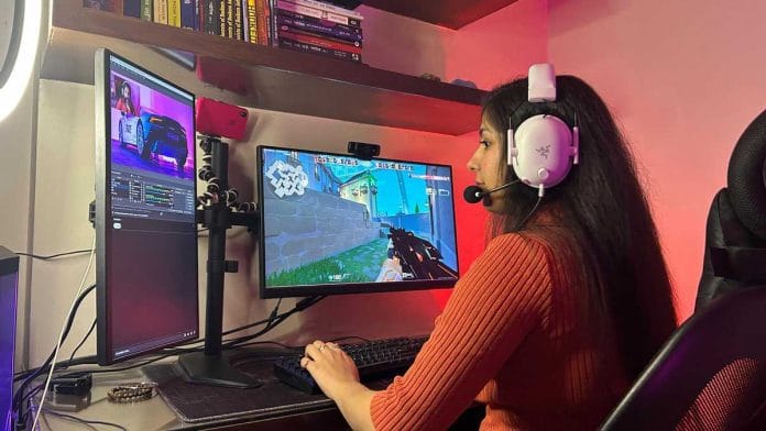 Woman gamer in India