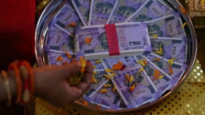 rupee falling representational image