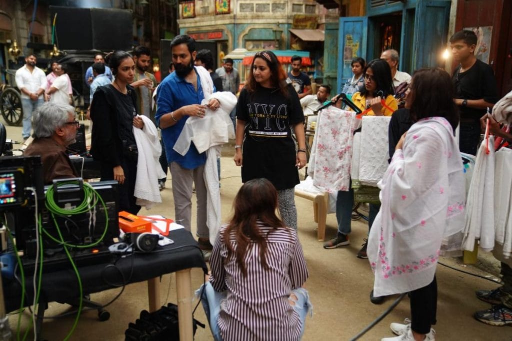 Sheetal Sharma on the sets of Gangubai Kathiawadi