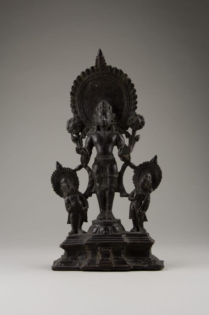 Surya, the Sun God, with attendants; Pala,Bangladesh; c. 9th century CE; Bronze; 33.9 cm; The Metropolitan Museum of Art, New York