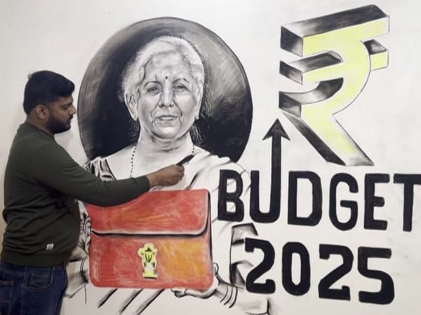 Union Budget: UP-based artist designs charcoal portrait of FM Nirmala Sitharaman