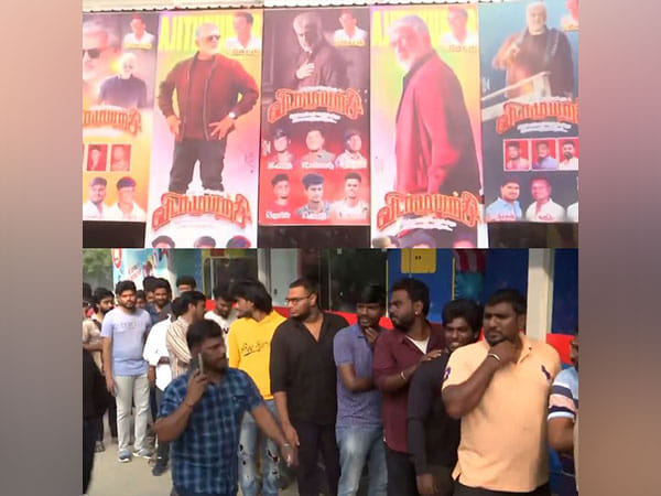 Ajith Kumar's fans throng theatres to celebrate release of 'Vidaamuyarchi'  