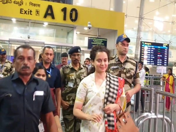 Actress-Politician Kangana Ranaut spotted at Chennai Airport