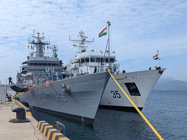 First Indian Navy training squadron arrives in Vietnam