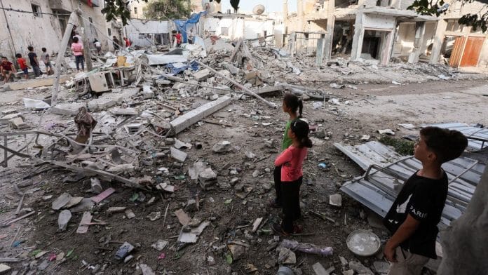 Aftermath of an Israeli strike on a house in the Maghazi refugee camp in the central Gaza Strip | ANI