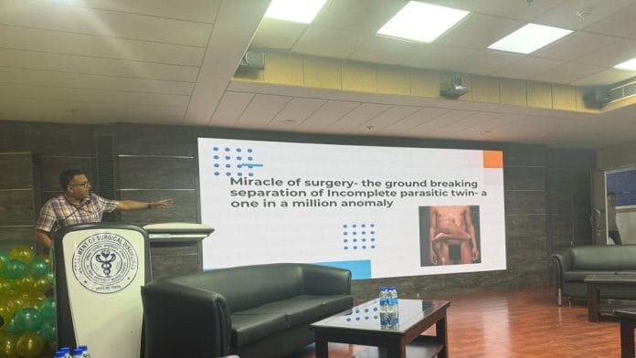 Dr Asuri Krishna at a press conference in New Delhi Tuesday | Mrinalini Dhyani | ThePrint