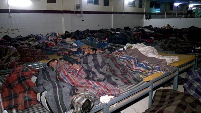 A government shelter home for the homeless in Delhi | Photo: ANI