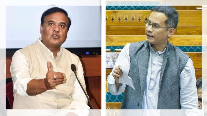 Himanta Biswa Sarma & Gaurav Gogoi | ANI | ThePrint