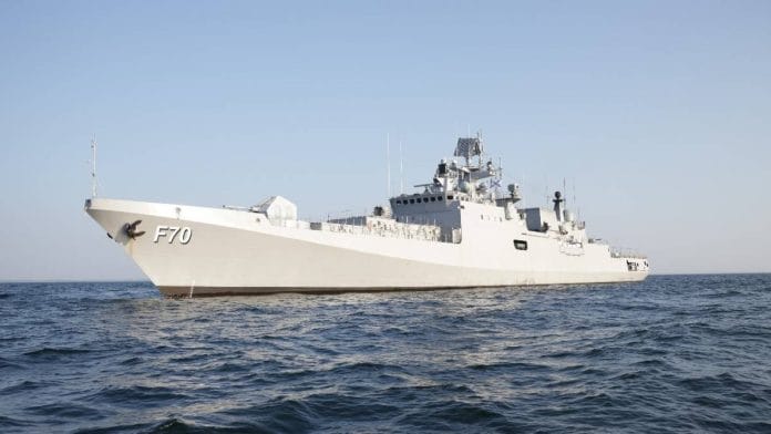 INS Tushil arrives in India at Karwar naval base | Photo: Indian Navy