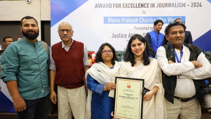 Suraj Singh Bisht, ThePrint Editor-in-Chief Shekhar Gupta, Moushumi Das Gupta, Ananya Bhardwaj and Praveen Jain | Manisha Mondal | ThePrint