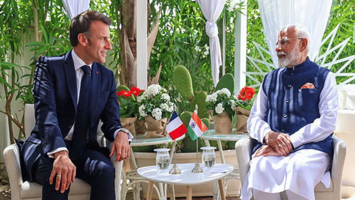 French President Emmanuel Macron and Prime Minister Narendra Modi (Image: PIB)