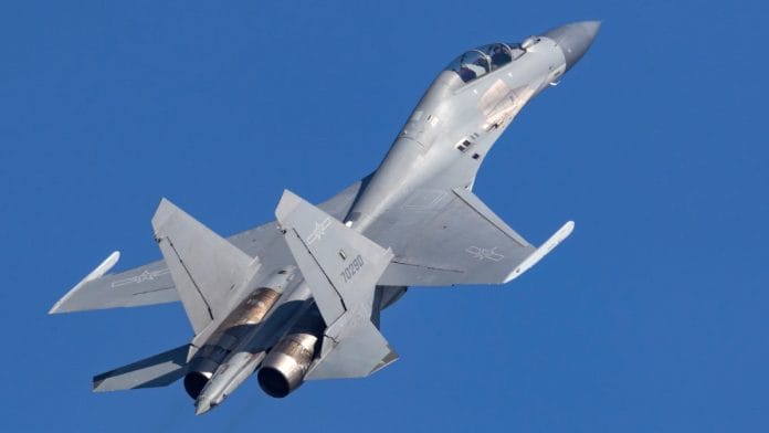 File photo of a PLA-AF J-16 fighter jet | Representational image | goodfon