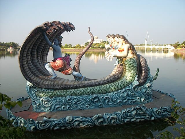 Krishna defeating Kaliya